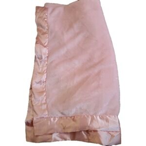 Walgreens Pink Super Ultra Soft‎ Baby Blanket Satin Trim Security Nursery
